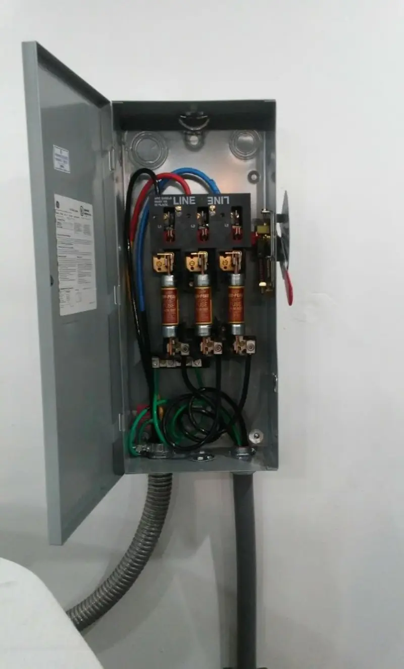 Three-phase disconnect switch installed for Electrical Wiring & Rewiring in Montpelier